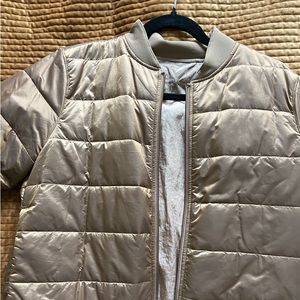 Lululemon non-stop reversible bomber (gold) size 8